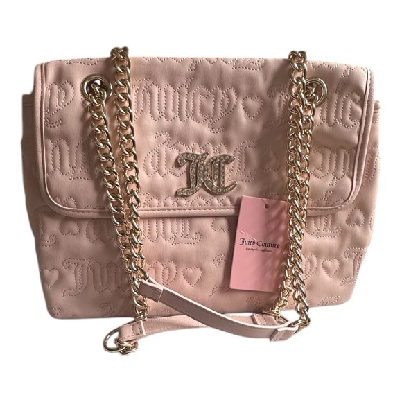 NWT Juicy Couture Pink Quilted Shoulder Bag MSRP $99.00 - Picture 1 of 4